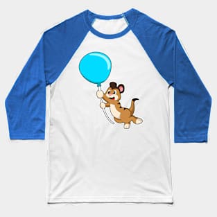 Meerkat with Balloon Baseball T-Shirt